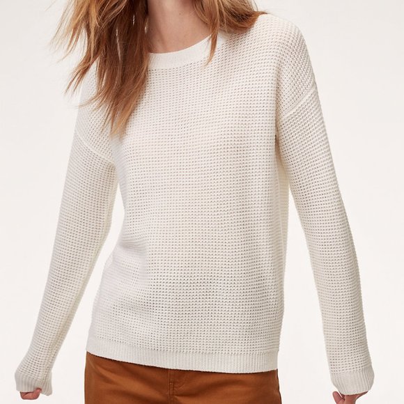 Aritzia Sweaters - Wilfred Free Isabelli Sweater Waffle-Knit Crewneck